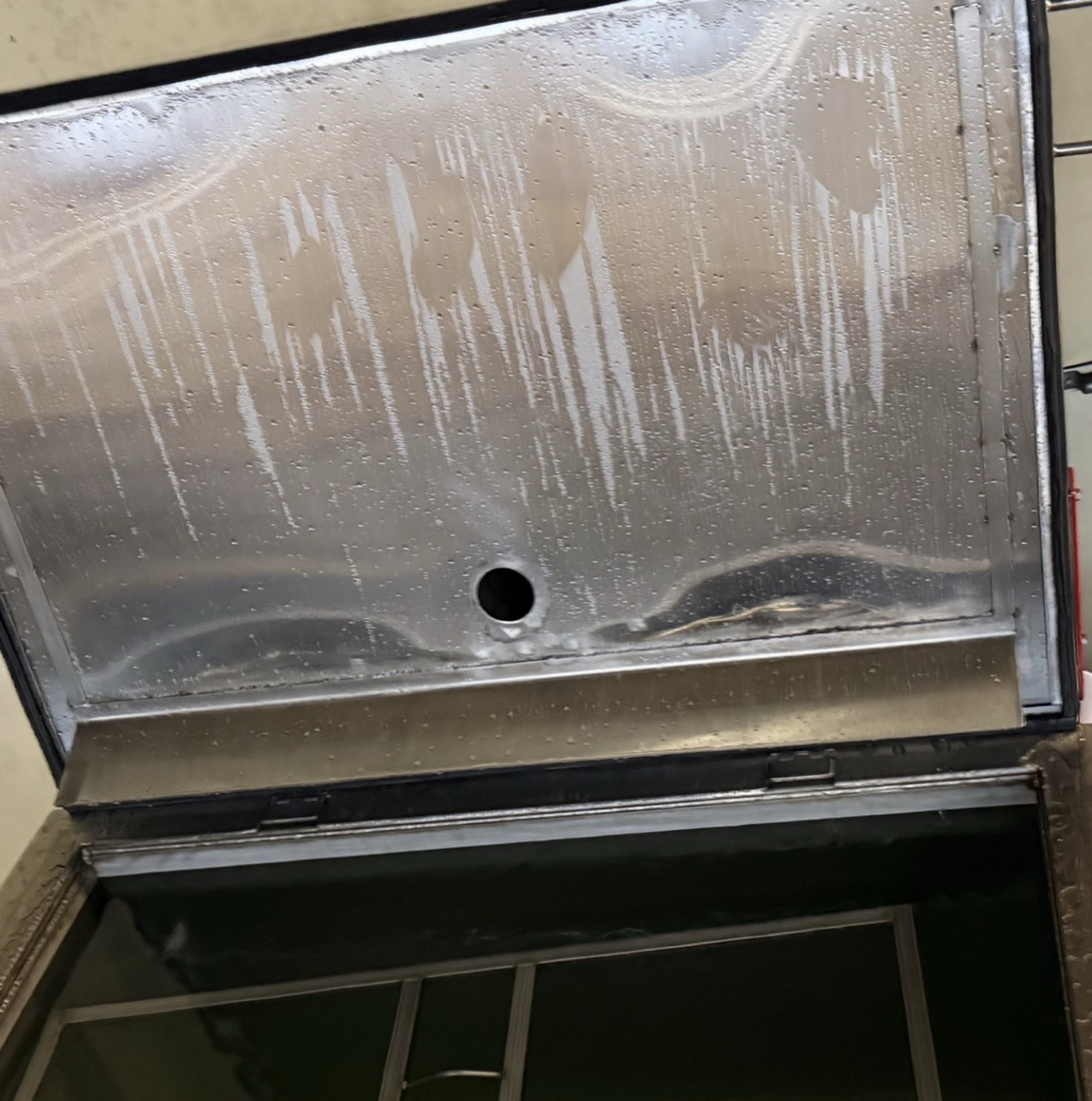 WL4 lid drip guard returning condensate to the heated strip tank